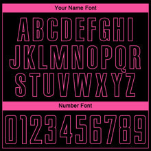 Load image into Gallery viewer, Custom Black Pink Pinstripe Fade Fashion Sublimation Soccer Uniform Jersey