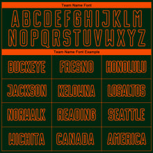 Load image into Gallery viewer, Custom Green Orange Pinstripe Fade Fashion Sublimation Soccer Uniform Jersey