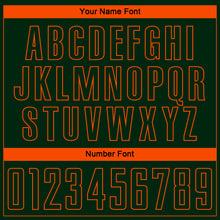 Load image into Gallery viewer, Custom Green Orange Pinstripe Fade Fashion Sublimation Soccer Uniform Jersey