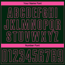 Load image into Gallery viewer, Custom Green Pink Pinstripe Fade Fashion Sublimation Soccer Uniform Jersey