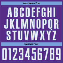 Load image into Gallery viewer, Custom Purple White-Light Blue Pinstripe Fade Fashion Sublimation Soccer Uniform Jersey