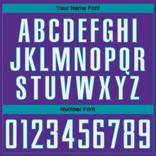 Load image into Gallery viewer, Custom Purple White-Teal Pinstripe Fade Fashion Sublimation Soccer Uniform Jersey