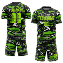Load image into Gallery viewer, Custom Figure Neon Green-Aurora Green Sublimation Soccer Uniform Jersey