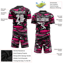 Load image into Gallery viewer, Custom Figure White-Hot Pink Sublimation Soccer Uniform Jersey