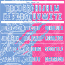 Load image into Gallery viewer, Custom Graffiti Pattern Light Blue-Pink Scratch Sublimation Soccer Uniform Jersey