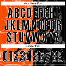 Load image into Gallery viewer, Custom Graffiti Pattern Black-Orange Scratch Sublimation Soccer Uniform Jersey
