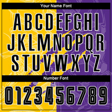 Load image into Gallery viewer, Custom Graffiti Pattern Black Purple Yellow-Gray Scratch Sublimation Soccer Uniform Jersey