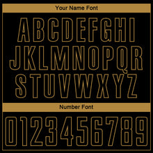 Load image into Gallery viewer, Custom Black Old Gold Sublimation Soccer Uniform Jersey