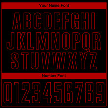 Load image into Gallery viewer, Custom Black Red-White Sublimation Soccer Uniform Jersey