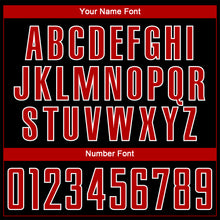 Load image into Gallery viewer, Custom Black Red-White Sublimation Soccer Uniform Jersey