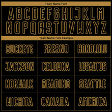 Load image into Gallery viewer, Custom Black Old Gold-Gray Sublimation Soccer Uniform Jersey