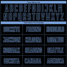 Load image into Gallery viewer, Custom Black Light Blue-Royal Sublimation Soccer Uniform Jersey