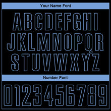 Load image into Gallery viewer, Custom Black Light Blue-Royal Sublimation Soccer Uniform Jersey