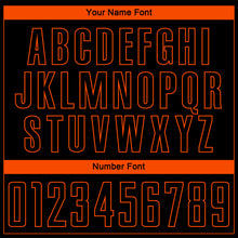 Load image into Gallery viewer, Custom Black Orange Sublimation Soccer Uniform Jersey