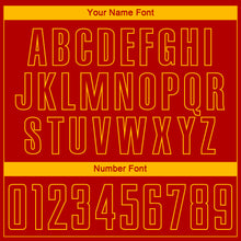 Load image into Gallery viewer, Custom Red Gold Sublimation Soccer Uniform Jersey