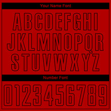 Load image into Gallery viewer, Custom Red Black Sublimation Soccer Uniform Jersey