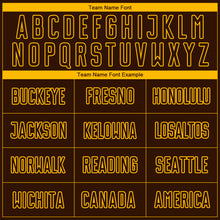 Load image into Gallery viewer, Custom Brown Gold Sublimation Soccer Uniform Jersey