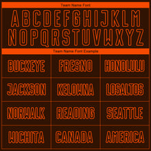 Load image into Gallery viewer, Custom Brown Orange Sublimation Soccer Uniform Jersey