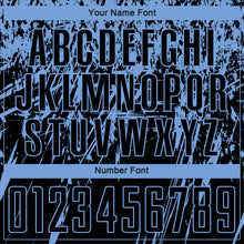 Load image into Gallery viewer, Custom Black Light Blue Sublimation Soccer Uniform Jersey