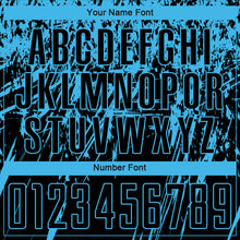 Load image into Gallery viewer, Custom Black Sky Blue Sublimation Soccer Uniform Jersey