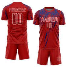 Load image into Gallery viewer, Custom Red Royal-White Sublimation Soccer Uniform Jersey