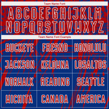 Load image into Gallery viewer, Custom Royal Red-White Sublimation Soccer Uniform Jersey