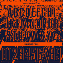 Load image into Gallery viewer, Custom Navy Orange Sublimation Soccer Uniform Jersey