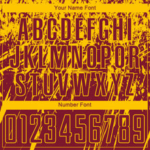 Load image into Gallery viewer, Custom Crimson Yellow Sublimation Soccer Uniform Jersey