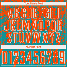 Load image into Gallery viewer, Custom Teal Orange-White Sublimation Soccer Uniform Jersey