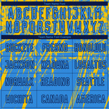 Load image into Gallery viewer, Custom Powder Blue Yellow-Navy Sublimation Soccer Uniform Jersey