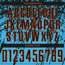 Load image into Gallery viewer, Custom Sky Blue Black-Orange Sublimation Soccer Uniform Jersey