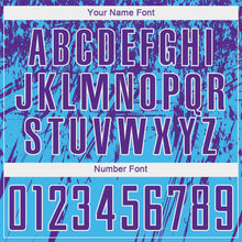 Load image into Gallery viewer, Custom Sky Blue Purple-White Sublimation Soccer Uniform Jersey