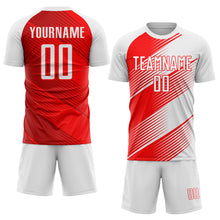 Load image into Gallery viewer, Custom Red White Sublimation Soccer Uniform Jersey