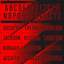 Load image into Gallery viewer, Custom Red Black Sublimation Soccer Uniform Jersey