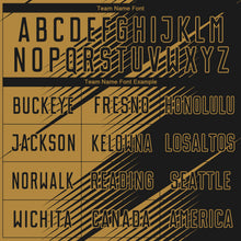 Load image into Gallery viewer, Custom Old Gold Black Sublimation Soccer Uniform Jersey