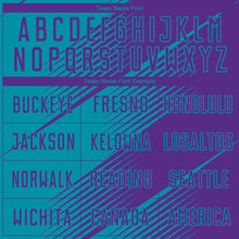 Load image into Gallery viewer, Custom Teal Purple Sublimation Soccer Uniform Jersey