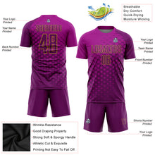 Load image into Gallery viewer, Custom Deep Pink Purple-Old Gold Sublimation Soccer Uniform Jersey
