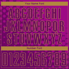 Load image into Gallery viewer, Custom Deep Pink Purple-Old Gold Sublimation Soccer Uniform Jersey