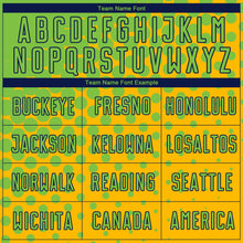 Load image into Gallery viewer, Custom Gold Neon Green-Navy Sublimation Soccer Uniform Jersey