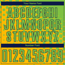 Load image into Gallery viewer, Custom Gold Neon Green-Navy Sublimation Soccer Uniform Jersey