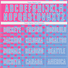 Load image into Gallery viewer, Custom Light Blue Pink-White Sublimation Soccer Uniform Jersey