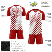 Load image into Gallery viewer, Custom Red White Sublimation Soccer Uniform Jersey