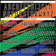 Load image into Gallery viewer, Custom Black Orange-Kelly Green Sublimation Soccer Uniform Jersey