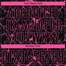 Load image into Gallery viewer, Custom Black Pink Sublimation Soccer Uniform Jersey