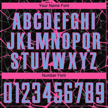 Load image into Gallery viewer, Custom Black Light Blue-Pink Sublimation Soccer Uniform Jersey