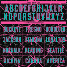 Load image into Gallery viewer, Custom Black Aqua-Pink Sublimation Soccer Uniform Jersey