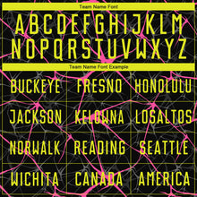 Load image into Gallery viewer, Custom Black Neon Yellow-Pink Sublimation Soccer Uniform Jersey