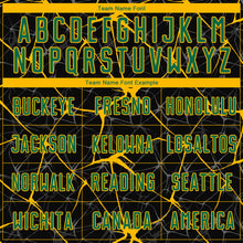 Load image into Gallery viewer, Custom Black Kelly Green-Gold Sublimation Soccer Uniform Jersey