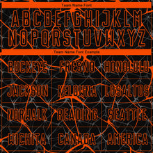 Load image into Gallery viewer, Custom Black Orange Sublimation Soccer Uniform Jersey