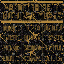 Load image into Gallery viewer, Custom Black Old Gold Sublimation Soccer Uniform Jersey